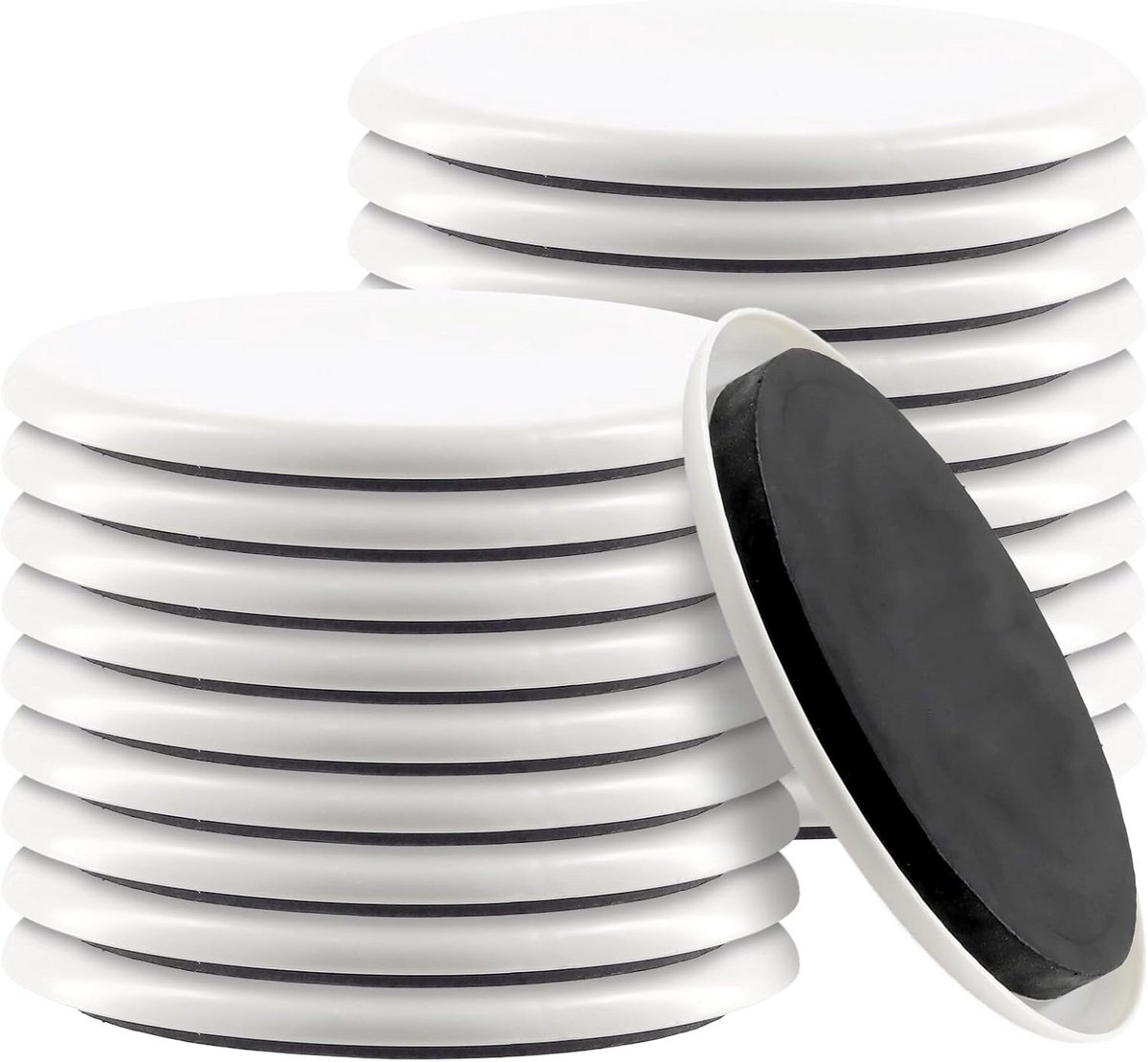 20 Stuks Ronde Meubelrollers voor Vloeren, 12,7 cm Schuifjes voor Meubels