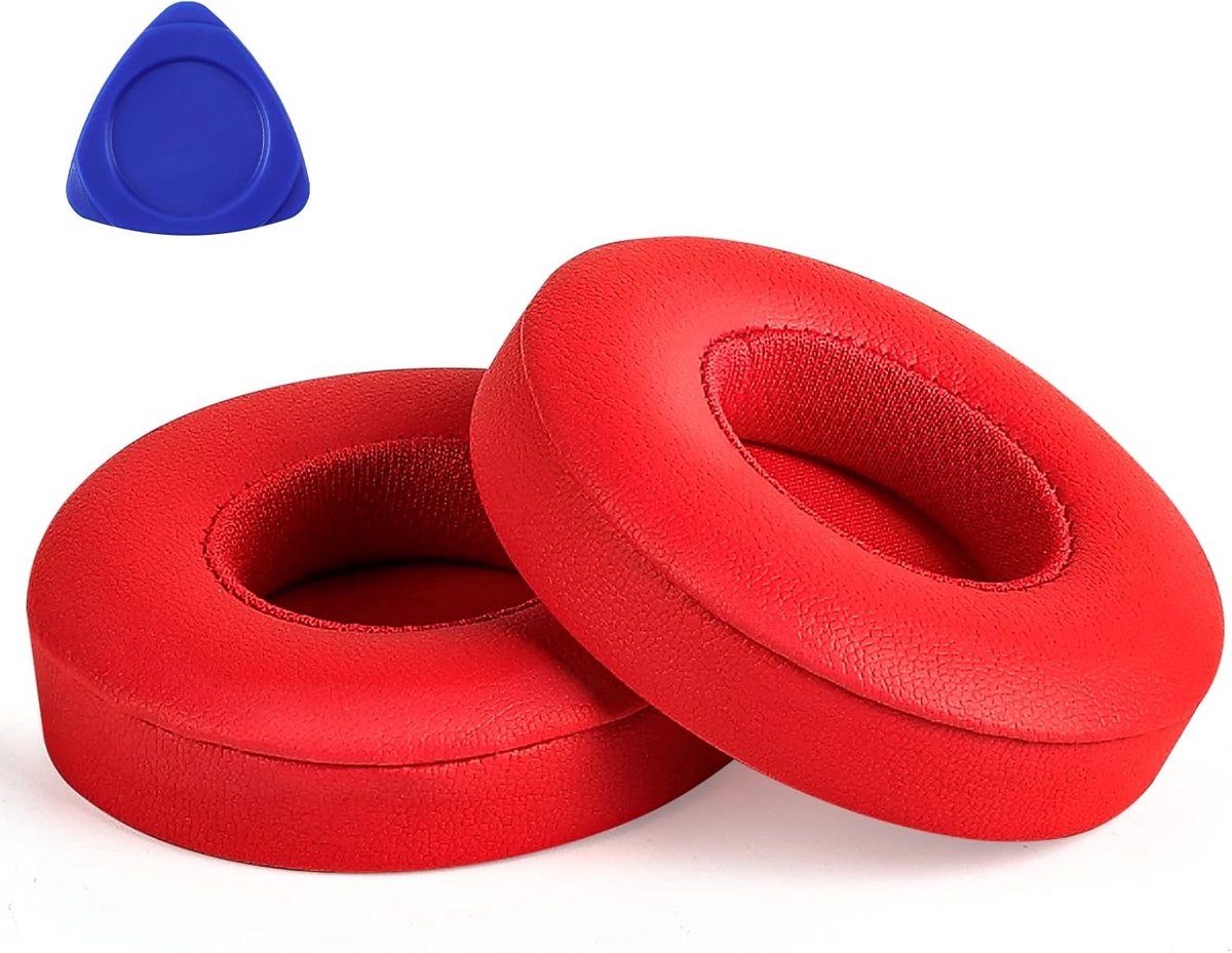 Vervangende Oorkussens voor Draadloze Hoofdtelefoons met Traagschuim en Eiwitleer - Rood
