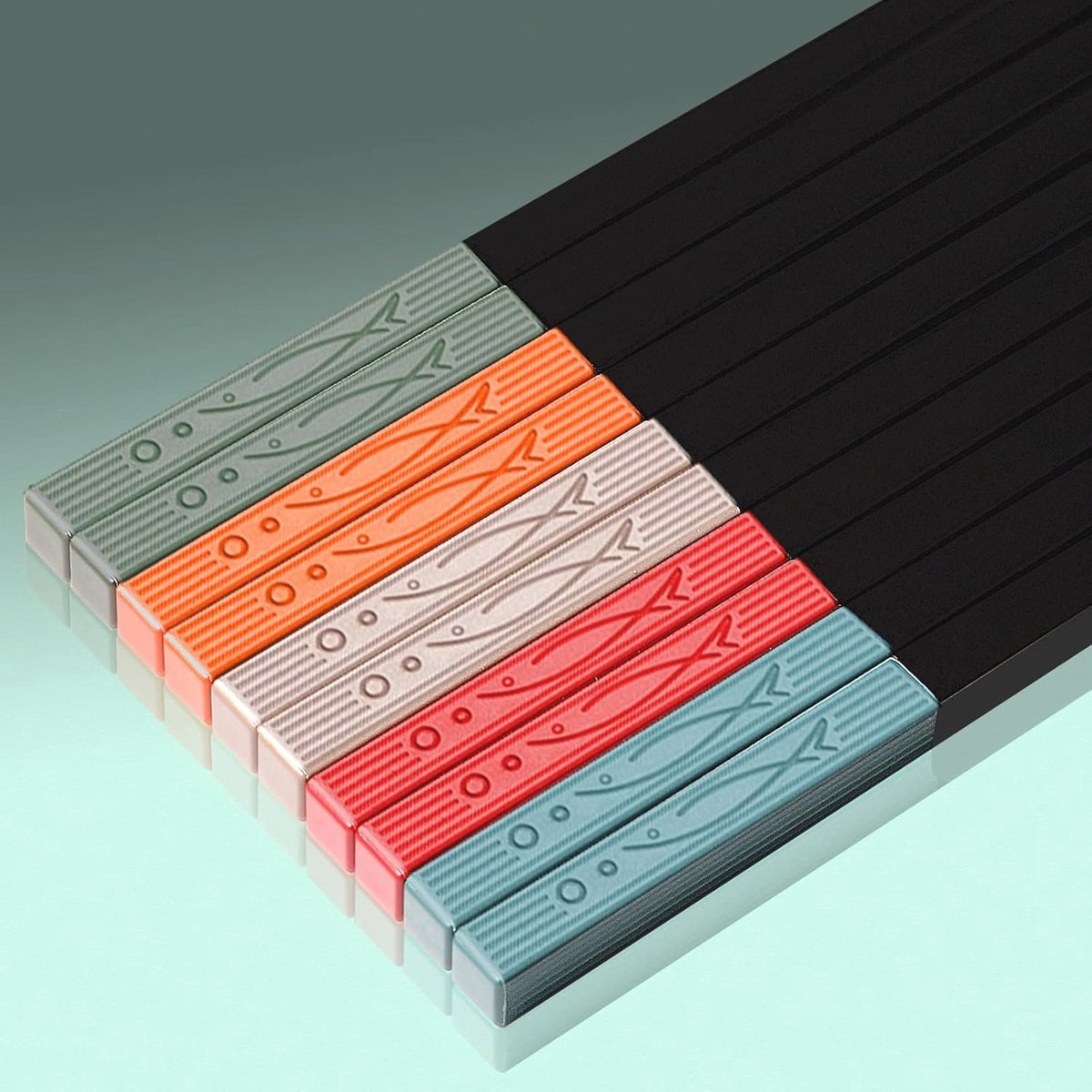 Antislip Herbruikbare Eetstokjes 5 Paar - 24cm - Japanse en Chinese Stijl - Geschikt voor Vaatwasser