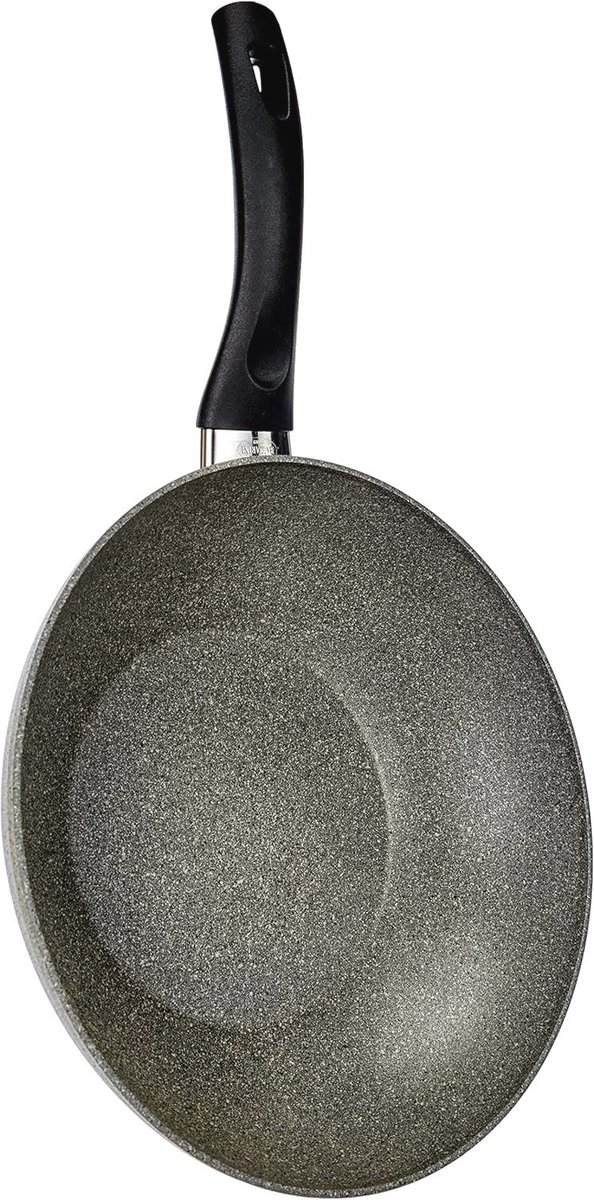 28 cm Granitium Wokpan met Thermopoint en Antiaanbaklaag