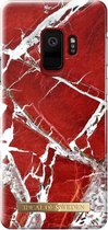 Étui iDeal of Sweden Fashion Back Scarlet Red Marble pour Samsung Galaxy S9