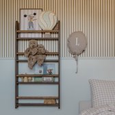 Montessori boekenrek kinderkamer | 4 planken - Wengé gebeitst 120x60x12cm | toddie.nl