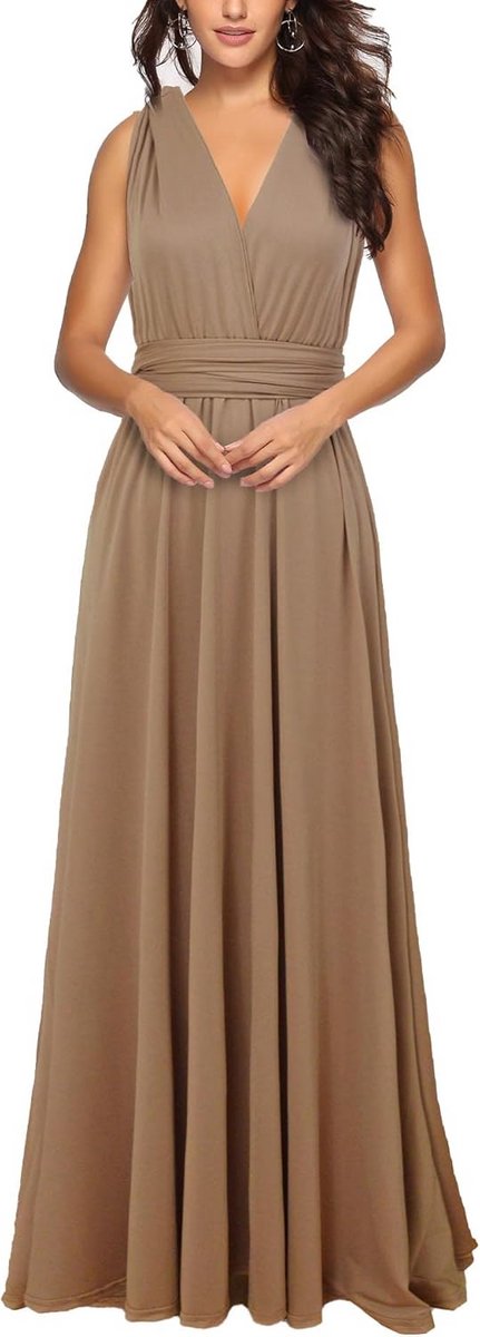 Elegante Avondjurk voor Dames met V-Hals en Blote Rug