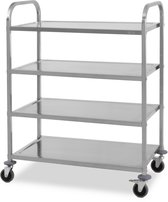 HCB® - Chariot de service pour restauration professionnelle - 4 étages - 95 cm - Inox