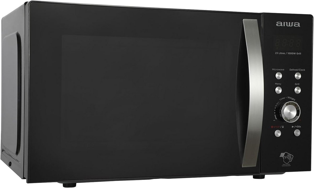 Magnetron met Grillfunctie 23 Liter 800W met 8 Automatische Programma's en Elektronische Bediening Zwart