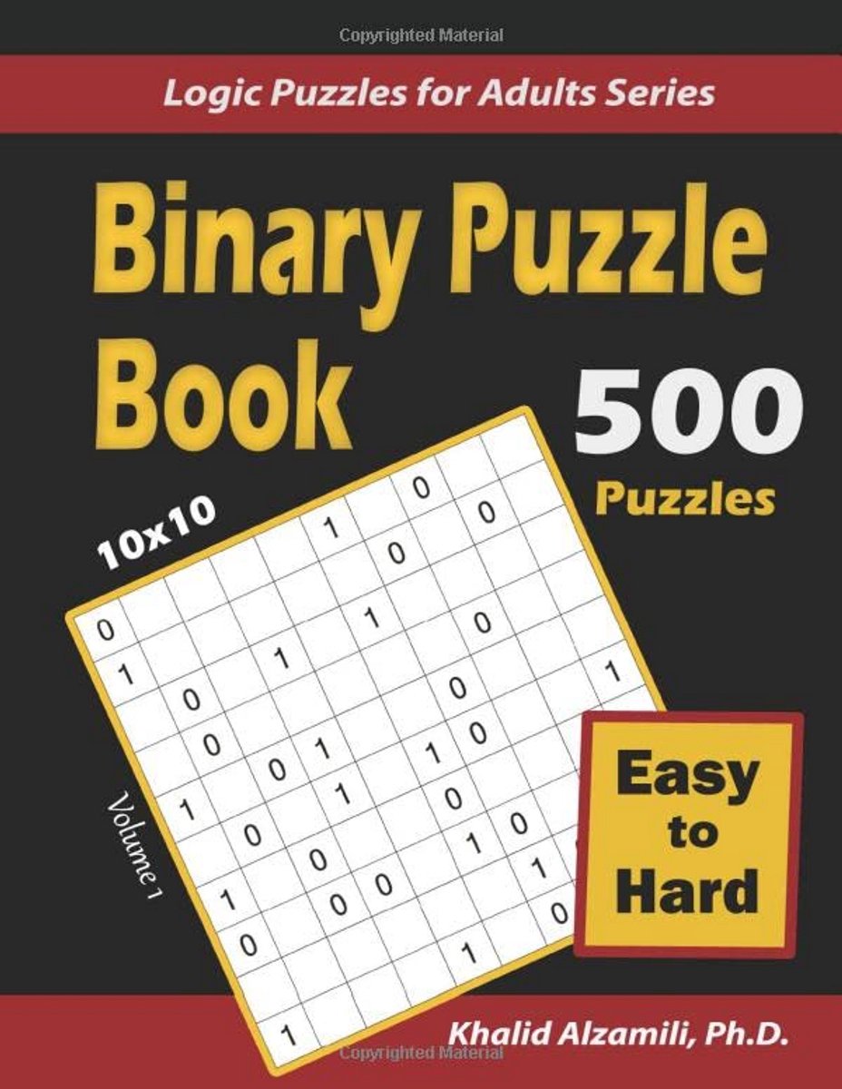 Logische Puzzelboek: 500 Binaire Puzzels (10x10) voor Hersentraining