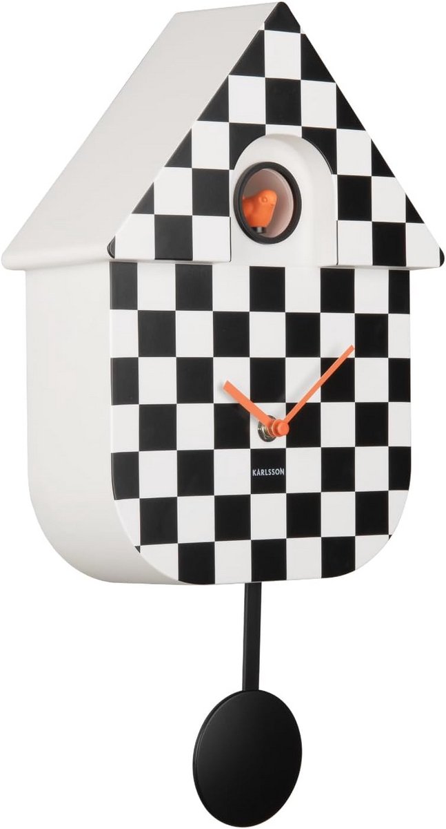 Moderne Koekoeksklok met Ruitenpatroon - Strak en Design