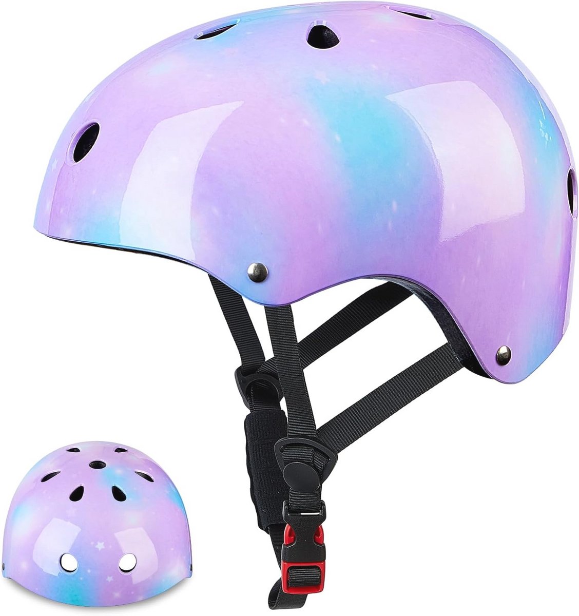 Verstelbare Beschermset voor Kinderen - Helm, Knie-, Elleboog- en Polsbeschermers voor Skateboarden en Fietsen