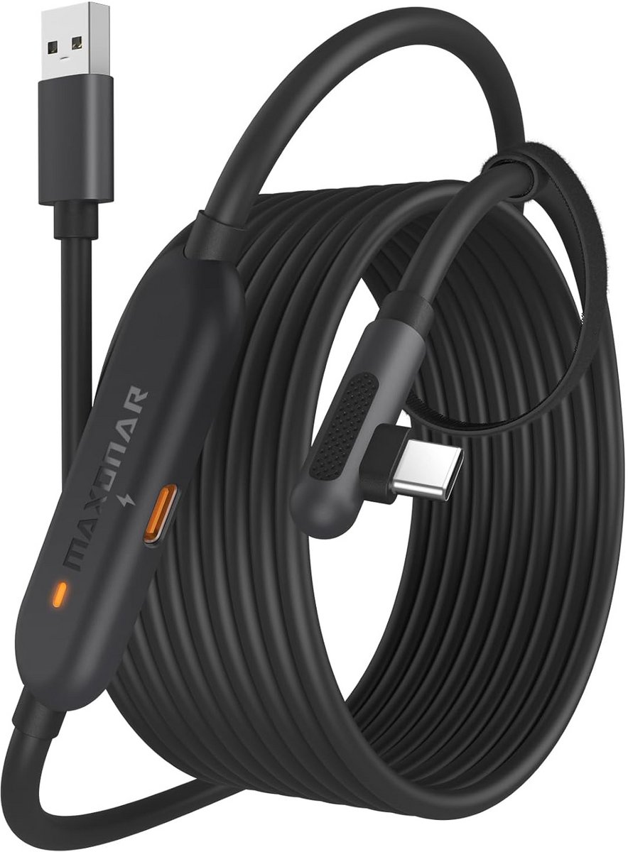 16FT VR Oplaadkabel voor Meta Quest 3S/3/Oculus Quest 2/Pico 4 - USB 3.0 tot USB C - 5Gbps Hoogwaardige Verbindingskabel