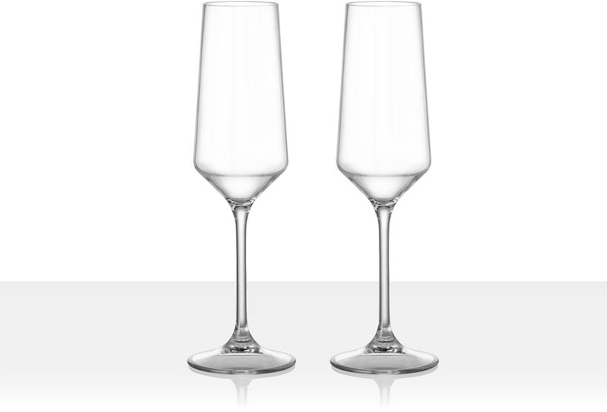 Brunner Riserva Prosecco Glass - Set van 2 - 34 cl - Tritan kunststof - Onbreekbaar