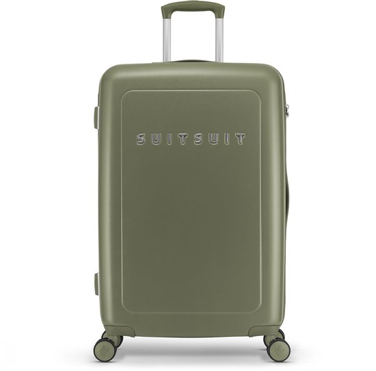SUITSUIT Reiskoffer 76x48x29 - Reiskoffer met wielen - Veilig TSA cijferslot - Lichtgewicht koffer - Reiskoffer groot - 82L - Natura koffer Dark Olive - Groen