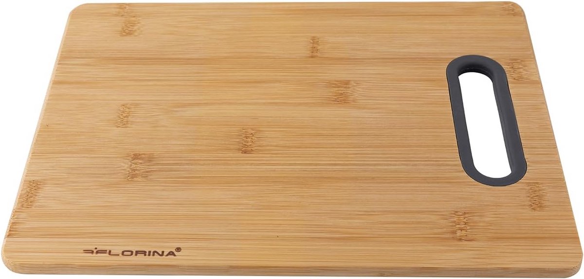 Bamboe Snijplank 40 x 29 cm - Antibacteriële Keukenplank met Siliconen Handvat
