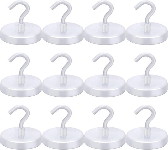 Transparante Plastic Magnetische Haken 16 mm x 17 mm 2kg Trekkracht - 10 stuks