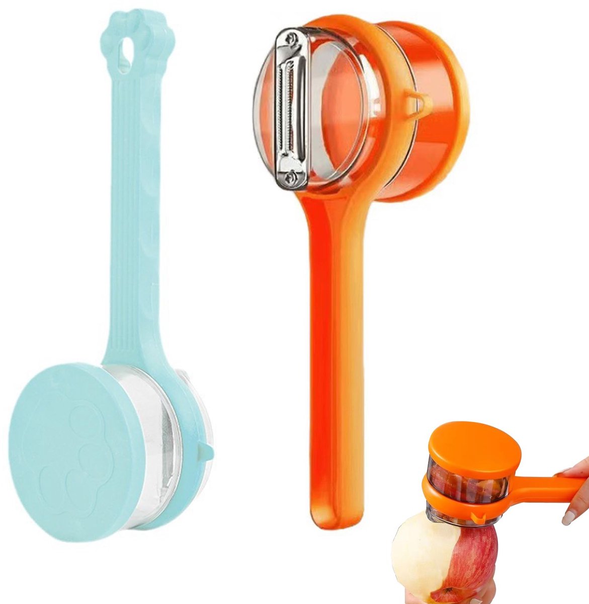 Unyqoos® Set van Twee Ergonomische Dunschillers voor Fruit en Groenten