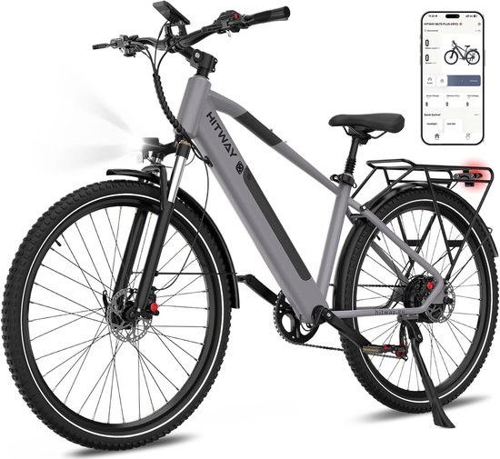 Hitway Elektrische Fiets BK2 - Trendy 16 Inch City Commuter EBike met Afneembare 36V 7.8Ah Lithium Batterij - Opvouwbaar Mountain E-Bike met 250W Motor - IP54 Waterdicht - Hitway - €1.099,99