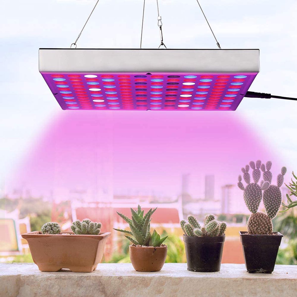 MUPOO Groeilamp Planten – Kweeklamp LED Full Spectrum 45W (144 LED’s) – Energiezuinig, Snelle Warmteafvoer & Eenvoudige Installatie – Voor Snellere Groei & Intensieve Belichting – Met IR & UV