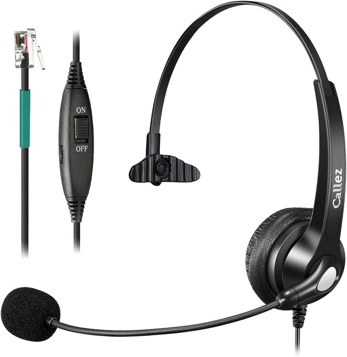 Professionele RJ9 Headset met Noise Cancelling Microfoon voor Vaste Telefoons