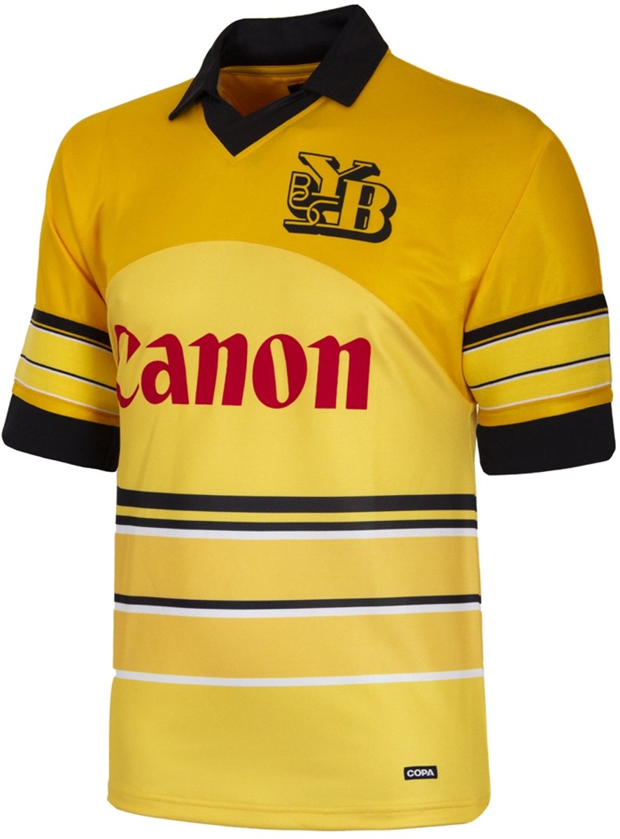 COPA - BSC Young Boys 1981/83 Retro Voetbalshirt - Heren - Zwart - Geel - S