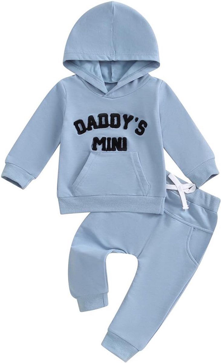 2-delige Set Jongenskleding - Hoodie met Lange Mouwen en Broek voor Baby en Peuter