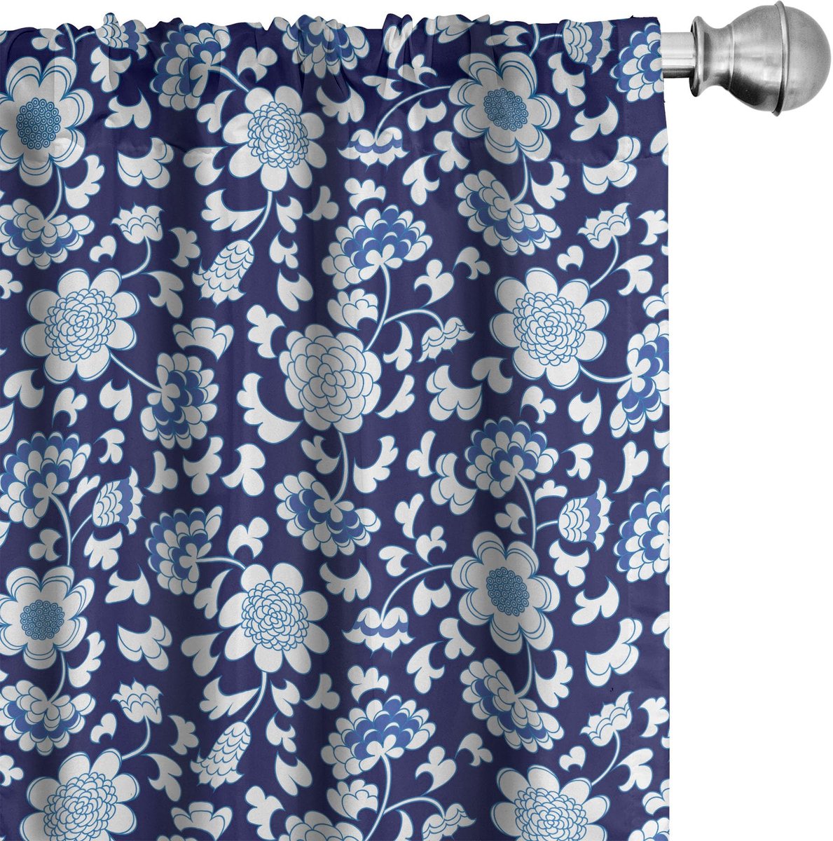 ABAKUHAUS Gordijnen 2x 75x245 cm – Mikrofaser, Halfdonker, Kobaltblauw Kobaltblauw Nachtblauw
