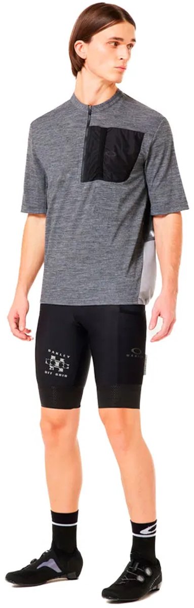 Oakley Apparel Off Grid Tech Korte Mouw Wielertrui Grijs L Man