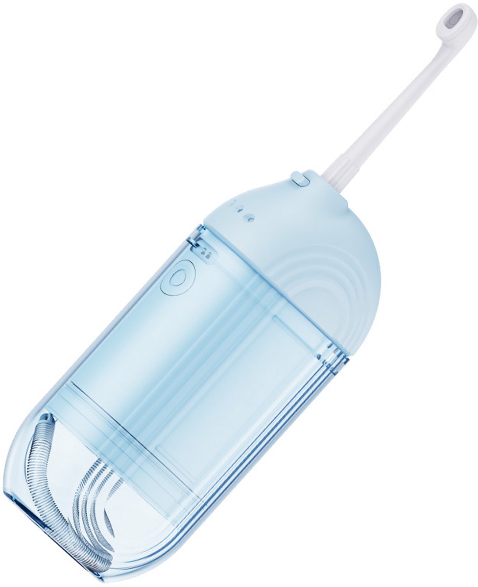 Elektrische draagbare waterflosser met waterborstel - Blauw