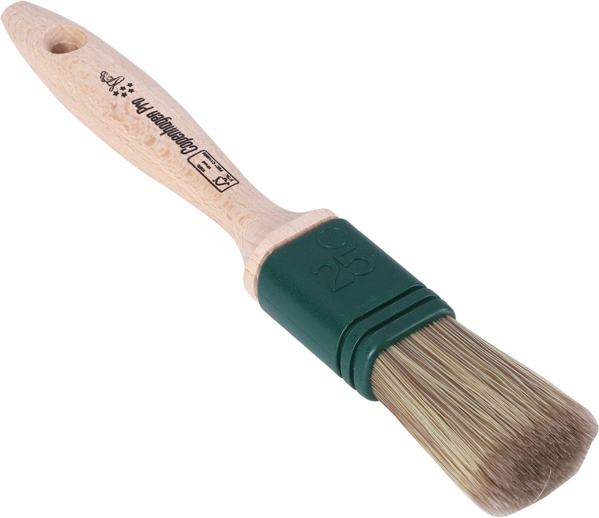 Copenhagen Pro Special Platte Kwast - Maat 1.5 - Synthetisch Haar - FSC® Houten Steel - Geschikt voor Beits en Watergedragen Verf - Veerkrachtig en Extra Zacht aan de Bovenkant