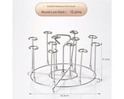 Accessoires voor kleine airfryer van roestvrij staal 304: rechtopstaand grillrek, lage grillspiesen, afneembare barbecuespiesen/klemmetjes voor magnetron/oven.