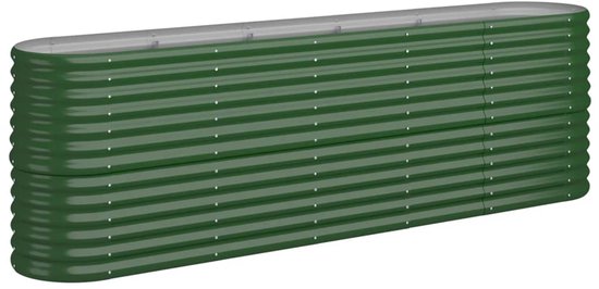 Plantenbak | Bloembak | Bloempot 224x40x68 cm gegalvaniseerd staal groen