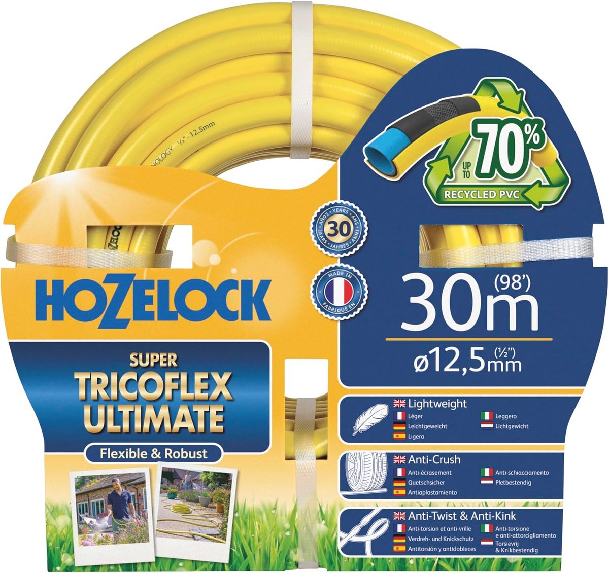 Ultieme Tuinslang 12,5 mm x 30 m - Duurzaam en Flexibel met Anti-Twist Technologie