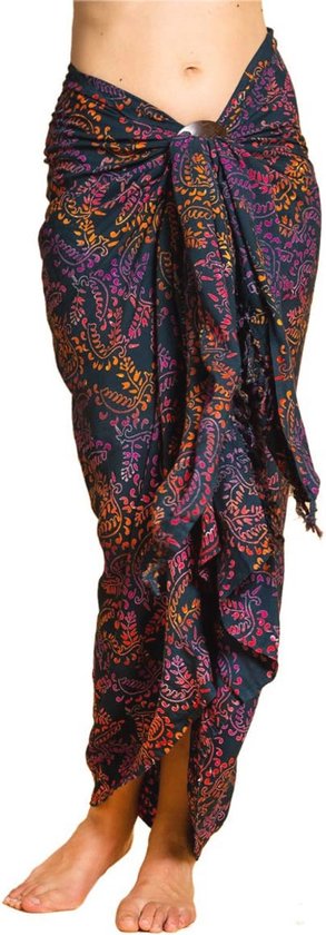 PANASIAM Sarong in donkere kleuren, sjaal, handdoek