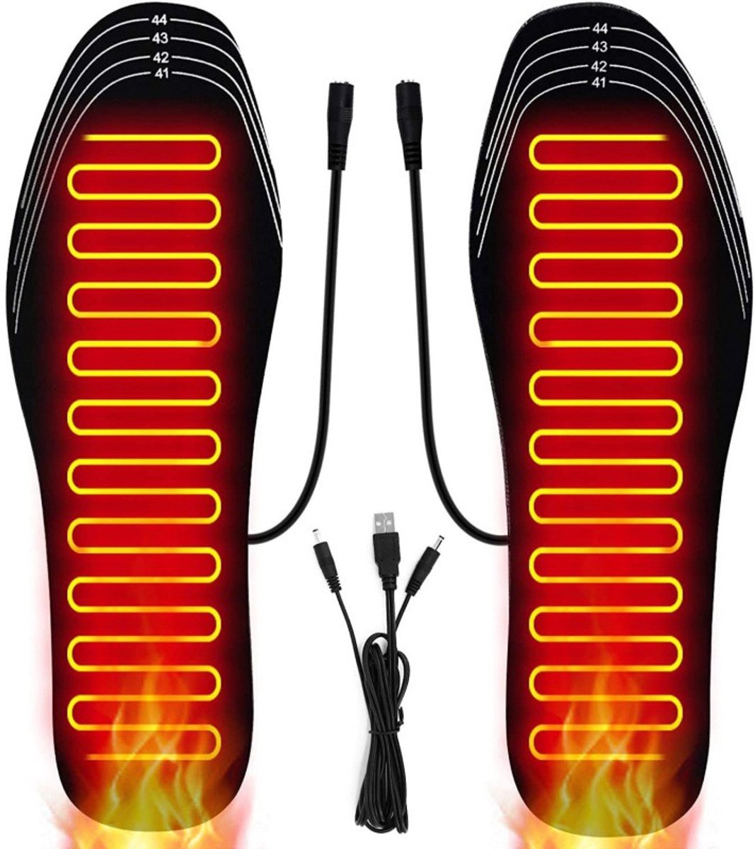 Verwarmde binnenzool, aanpasbaar, USB-oplaadbaar, winddicht en warm in de winter, maten 35-46