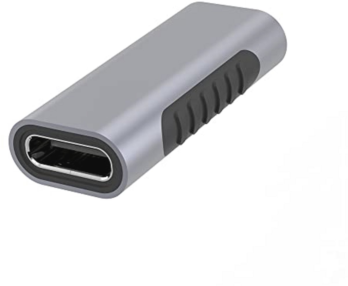 USB-C Adapter Vrouwelijk naar Vrouwelijk, Super-Speed 5 Gbit/s, Aluminium, Grijs