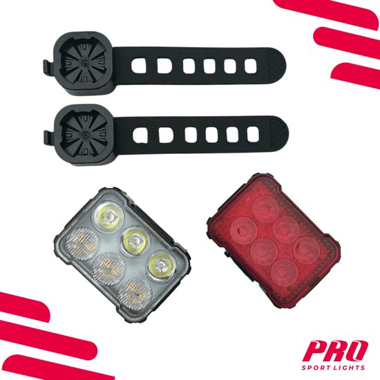 Fietsverlichtingsset USB Oplaadbaar Voorlicht en Achterlicht - 360 en 50 Lumen - LED — afbeelding 5