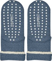 Esprit Cozy Noppen op de zool wol huissokken dames blauw - maat 39-42