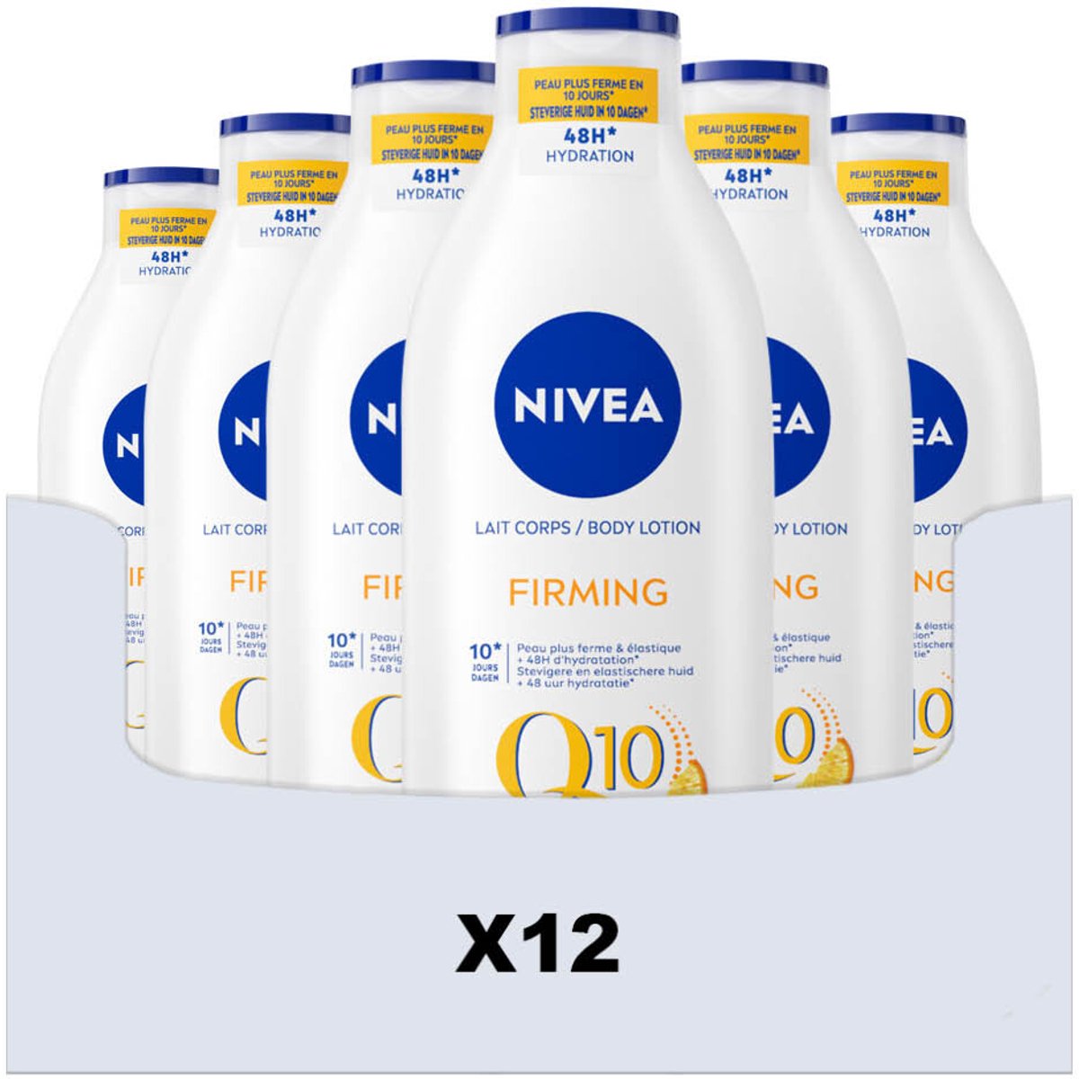 NIVEA Bodylotion Verstevigend Q10 - 12 x 400 ml - Voordeelverpakking