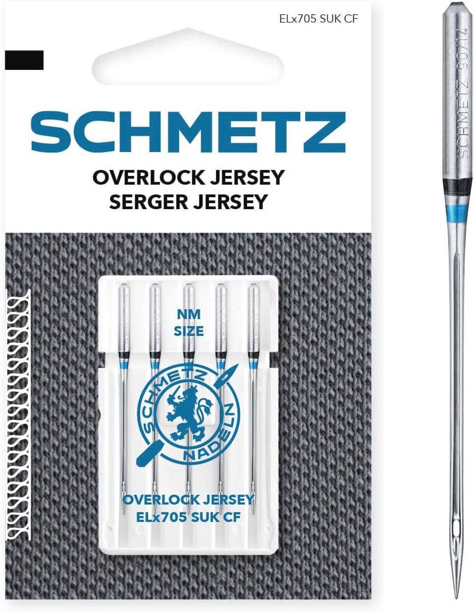 Naaimachinenaaldenset voor Overlock | 5 Naalden | Naaldsystemen ELx705 SUK CF en SY 2022 | Naalddikte 65/9