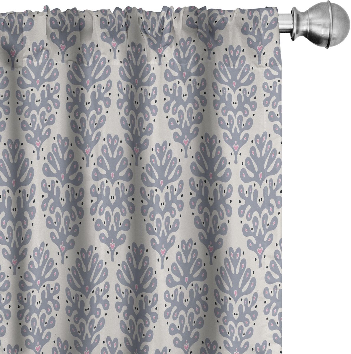 ABAKUHAUS Abstracte Gordijnen – 2-delige set 75x245 cm – microvezel – champagnekleur