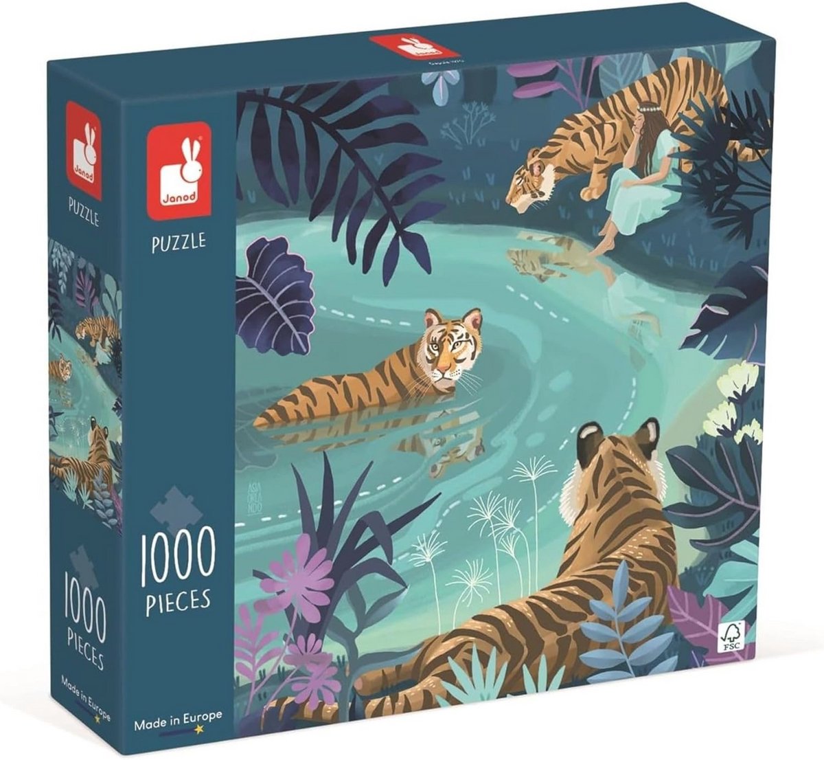Puzzel 1000 stukjes - Maanlicht Tijgers - Volwassenen en Tieners - FSC-gecertificeerd - Vanaf 9 jaar