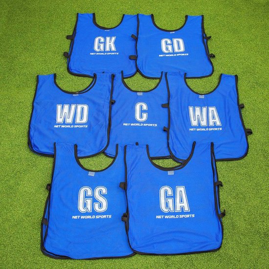 Precision Unisex (Pack 7) (Young, Adults) Pack of 7 Mesh Netball Training Bibs Youth Adults, White