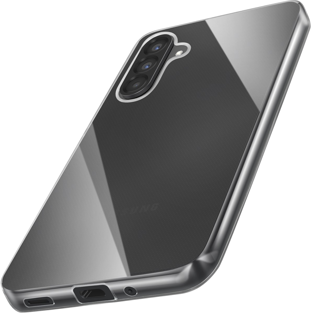 Avizar Hoesje Geschikt voor Samsung Galaxy A17 Flexibel in Siliconen, Transparant