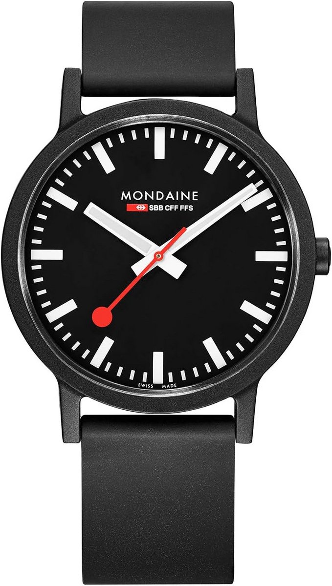 Zwart Unisex Horloge met Milieuvriendelijke Materialen