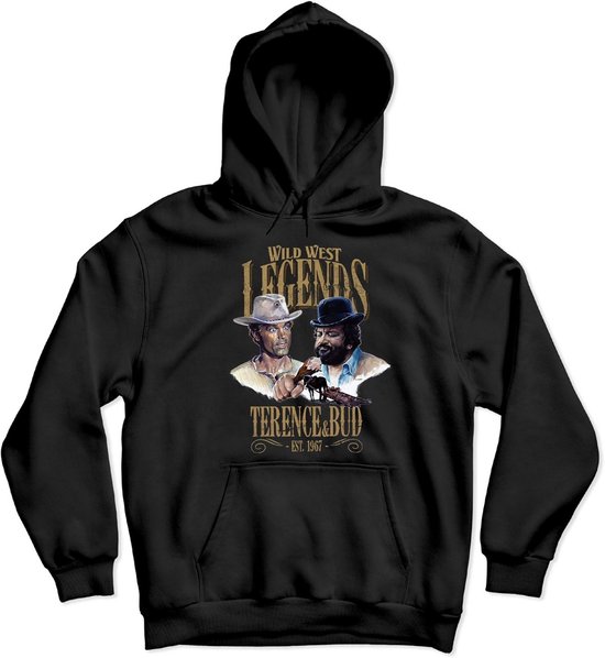 Terence Hill Bud Spencer - Maglietta da uomo Wild West Legends - Bud & Terence (nero), Nero , M
