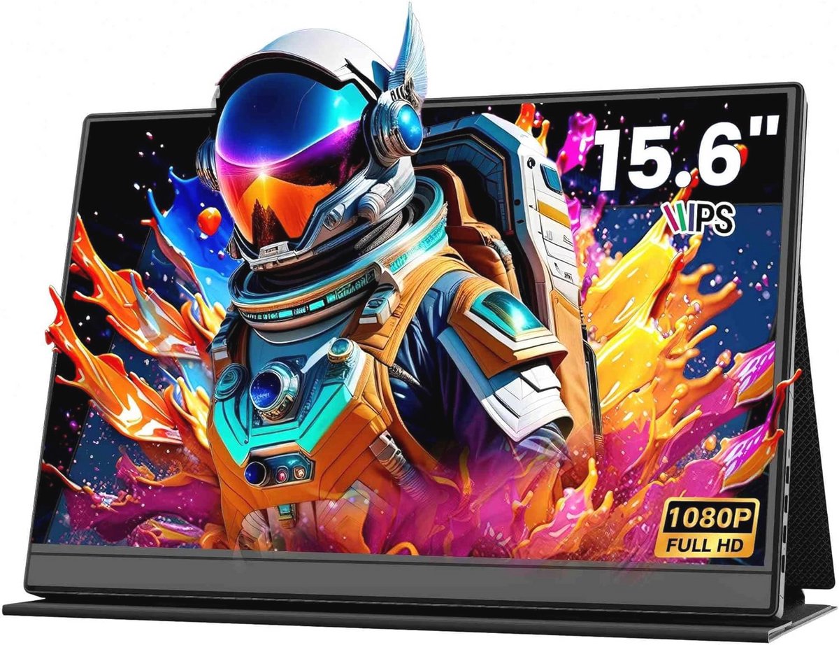 Draagbare 15,6 inch Full HD-monitor met Anti-Reflecterend IPS Scherm