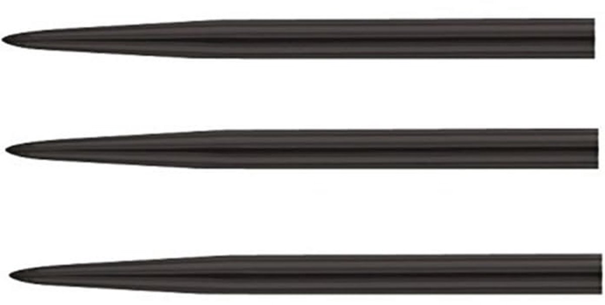 Dartpunten Vervangend Zwart Gecoat 30mm - 15 Stuks