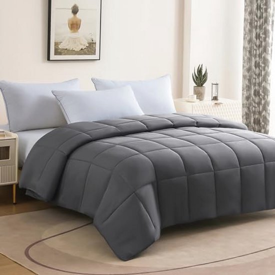 Luxear Koeldekbed Arc-Chill voor de zomer, coole quilt deken Japanse technologie voor slaapbank, dekloze dekbed, zachte stof, ademend, volwassen baby kinderen, huisdier hond, 200 x 220 cm, grijs