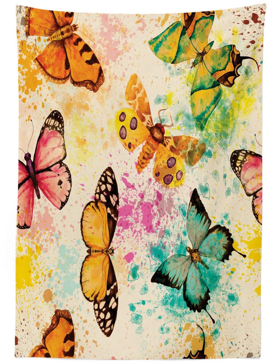 ABAKUHAUS – Tafelkleed 140 x 240 cm – Multicolor satijn, Wasbaar, Binnen/Buiten