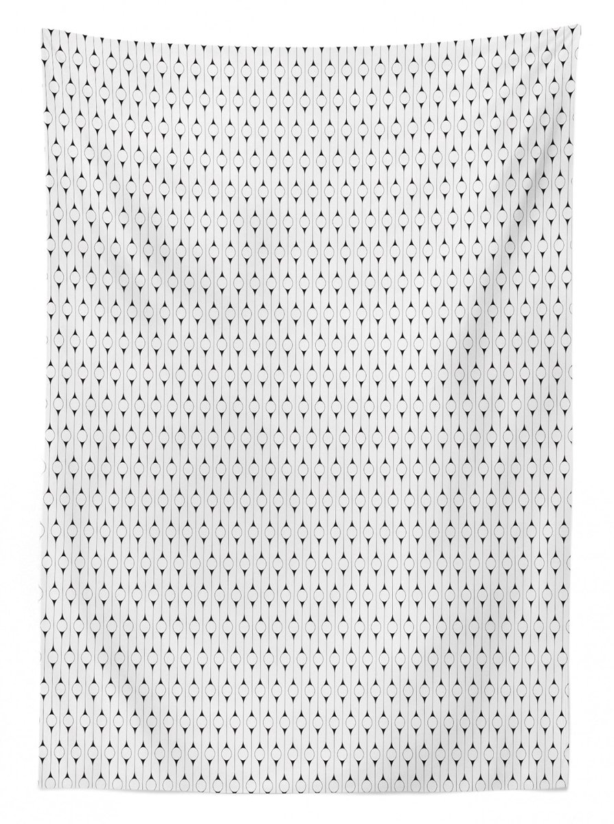 ABAKUHAUS Geometrische Tafelkleed – Minimalistisch Monochroom – 140x170 cm, Wit en Grijs