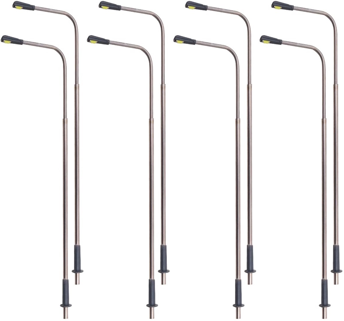Modelspoorverlichting LED Straatlampen - 8-delige set met metalen lantaarns - Perfect voor miniatuurlandschappen - SnelShoppen