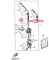 Pièce de carburateur Dellorto pour Deux Roues Dellorto 50 PHVA 13687_00 / 4SB-E4377-00-00 Neuf